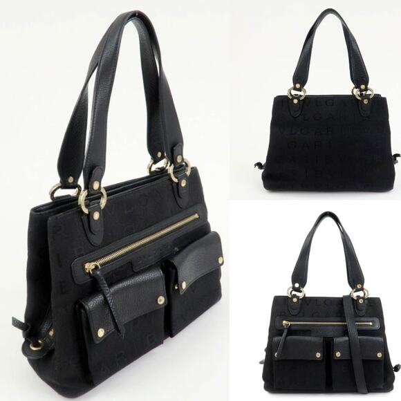 Bvlgari Handbags - 💎✨Authentic✨💎BVLGARI Logo Mania Canvas Leather 2Way Bag Shoulder Bag